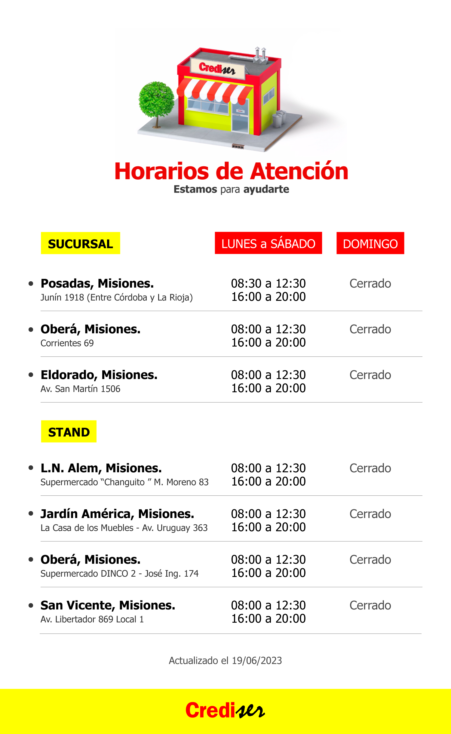 horarios